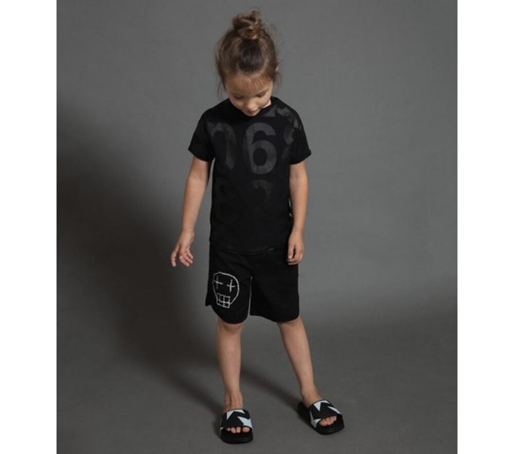 Nununu black unisex boy girl numbered rashguard size 6/7